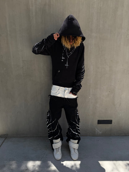 "Dark Snow" Leather Dipped Denim (Pre-Order)
