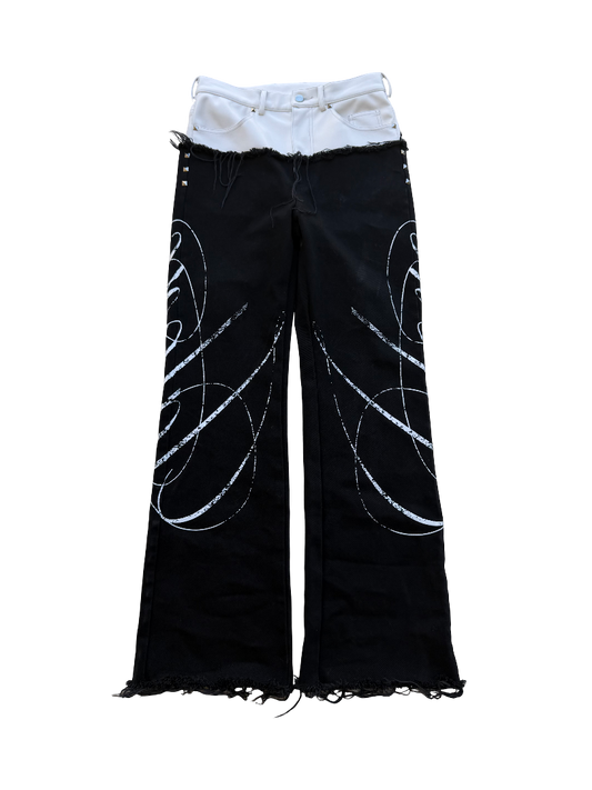 "Dark Snow" Leather Dipped Denim (Pre-Order)